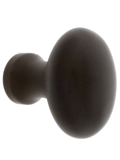 Solid Brass Oval Cabinet Knob - 1 1/4 inch x 7/8 inch in Oil-Rubbed Bronze